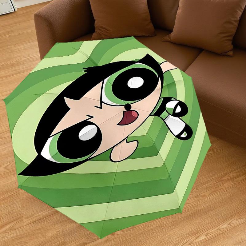 1PC Warner Powerpuff Girls Automatic Open/Close Umbrella with Windproof, 53-Rib Sturdy Canopy, Durable Ribs1270A