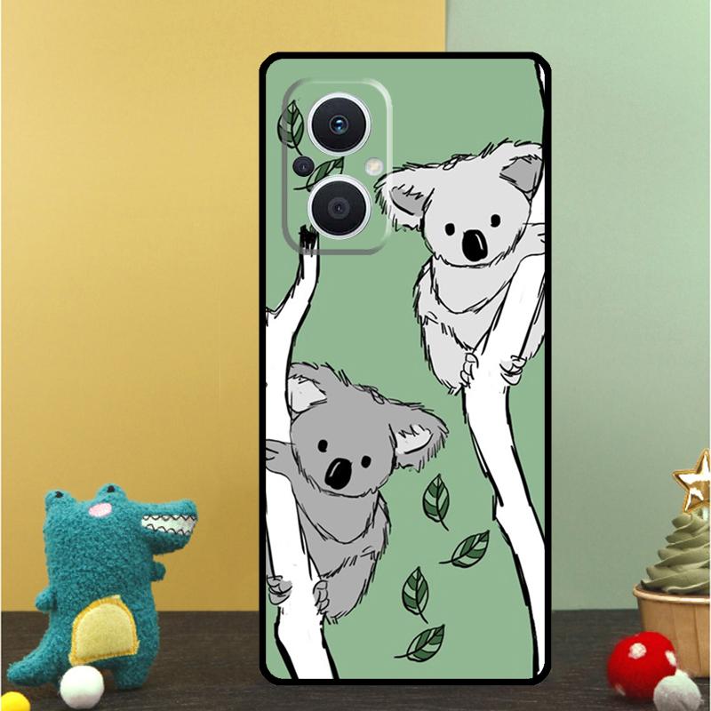 Cartoon Painting Animal Koala Case For OPPO Reno 15 Pro 15F 10 11 12 13 13F 14 14F 8 7 Lite 8T OPPO Find X9 X8 X6 Pro Cover