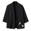 Uomo Ricamo Gru Harajuku Hanfu Top Stile Cinese Cardigan Casual Camicie di Cotone Uomo Samurai Yukata Kimono Robe Giacche Maschili