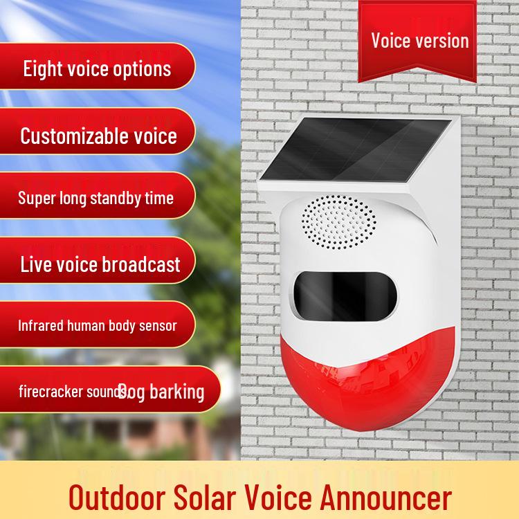 Solar Siren Animal Repeller: Sound & Light Wild Boar Alarm Device
