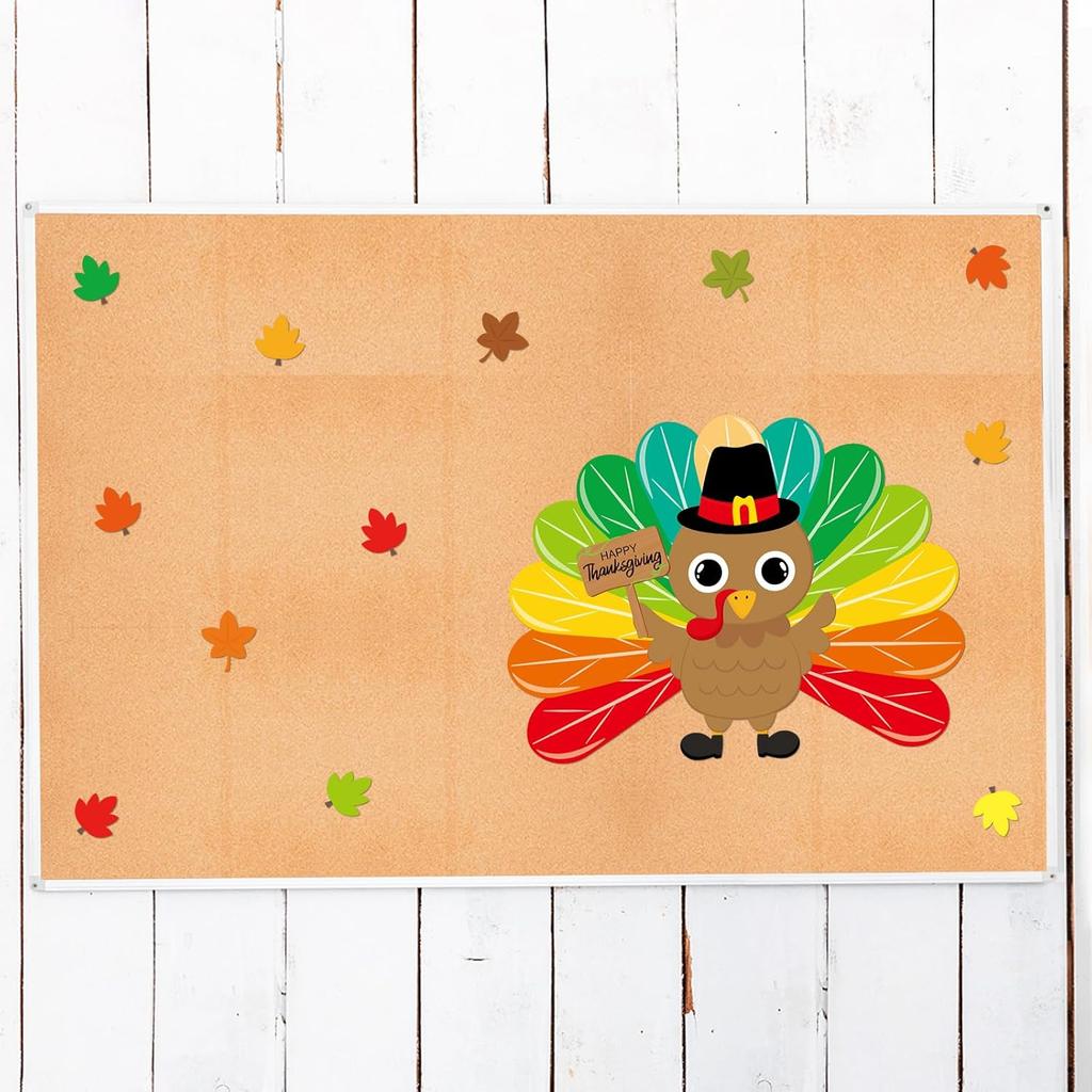 Ceiba Tree Turkey Bulletin Board Decoration Set Thanksgiving Turkey Cutouts Fall Classroom Decor School Supplies