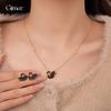 New Zircon Crown Black Swan Necklace Retro Collarbone Chain Elegant Temperament Style Necklace