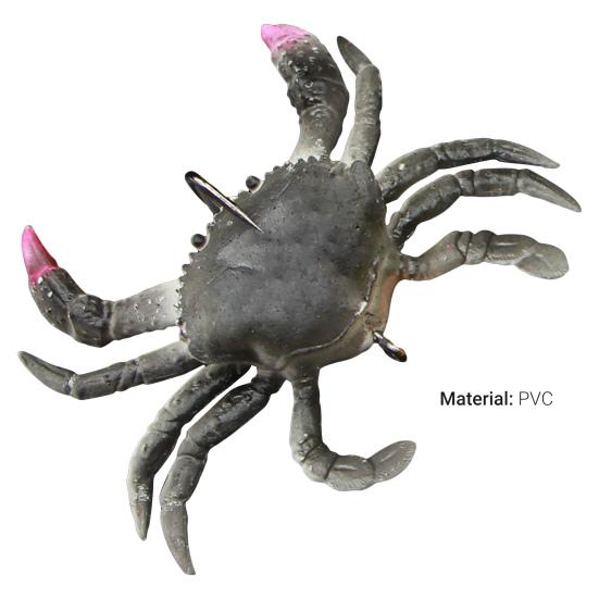 10cm/40g PVC Crab Bait Wear Resistant Anti Corrosion Vivid Fake Bait for Fishing