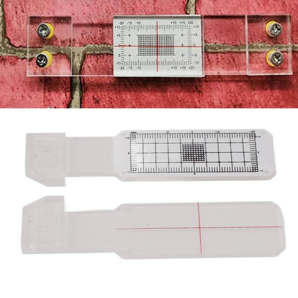 Professional Grade Acrylic Crack indicator Portable Standard Indicators Monitor Sturdy Fault Detector Wall Crack Monitoring