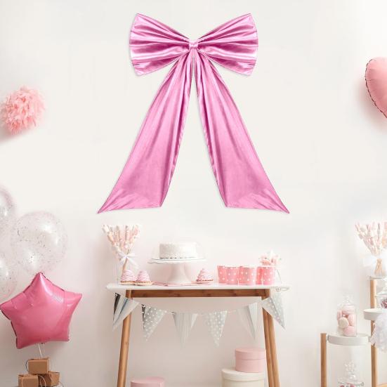 Velká saténová mašle dekorace Narozeninová oslava Pokoj Pozadí Dekorace Obří nástěnná mašle pro Baby Shower Svatební sprchu Promoci Svatbu Rozlučku se svobodou