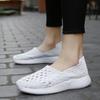 Summer Moccasin Pink Beach Walking Shoes Women Multicolor Casual Weave Soft Slip on Braided Flats Sneakers Plus Size