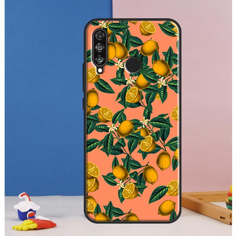 Sommer Zitrone und Blatt Für Huawei Nova Y90 Y70 Y60 Y72 Y61 Y91 12s 12i 11i 7i 8i 9 10 SE P60 Pro P30 P40 Lite Hülle