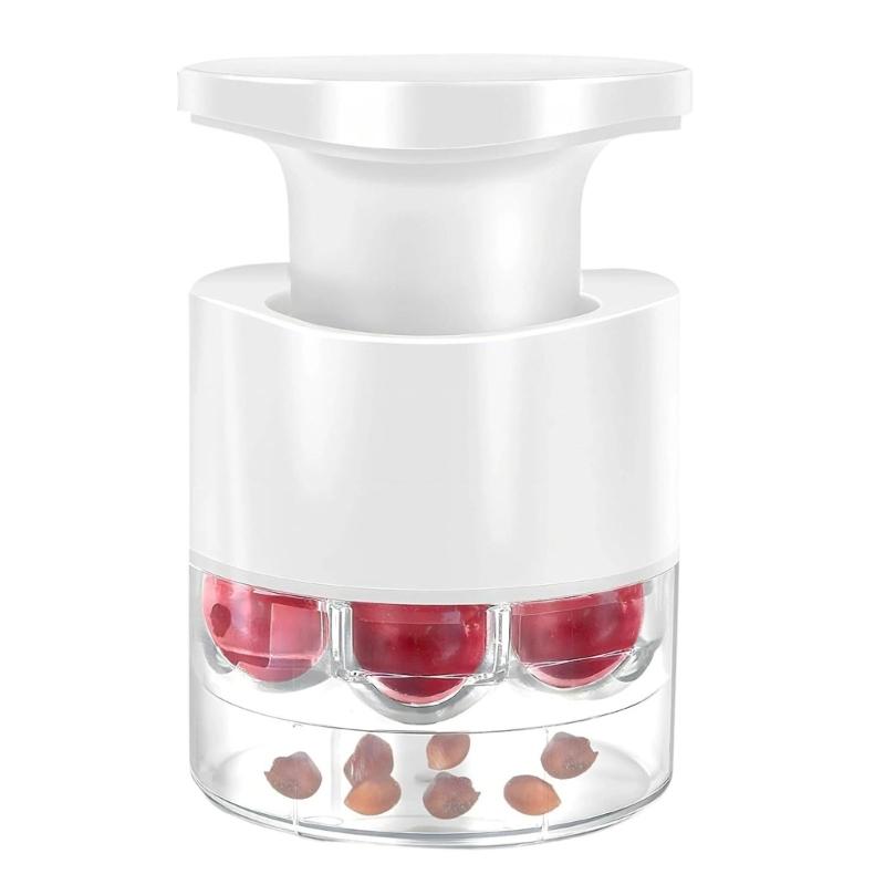 

Fruit Press Cores Remover 7 Hole Designs Efficient Cherries Date Pitting Device Efficient Fruit Cores Remover белый