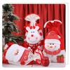 Large Christmas Drawstring Present Bag For Kids Elderly Candy Santa Snowman Christmas Large Santa Claus Bags For Xmas Present