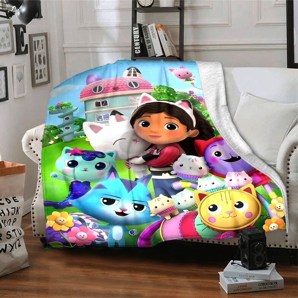 1pc Gaby's Bubble House2 Blanket, Gift, for Men and Women, Soft Blanket, Good for Sofa Bed Couch Travel, Lightweight Flannel Blanket