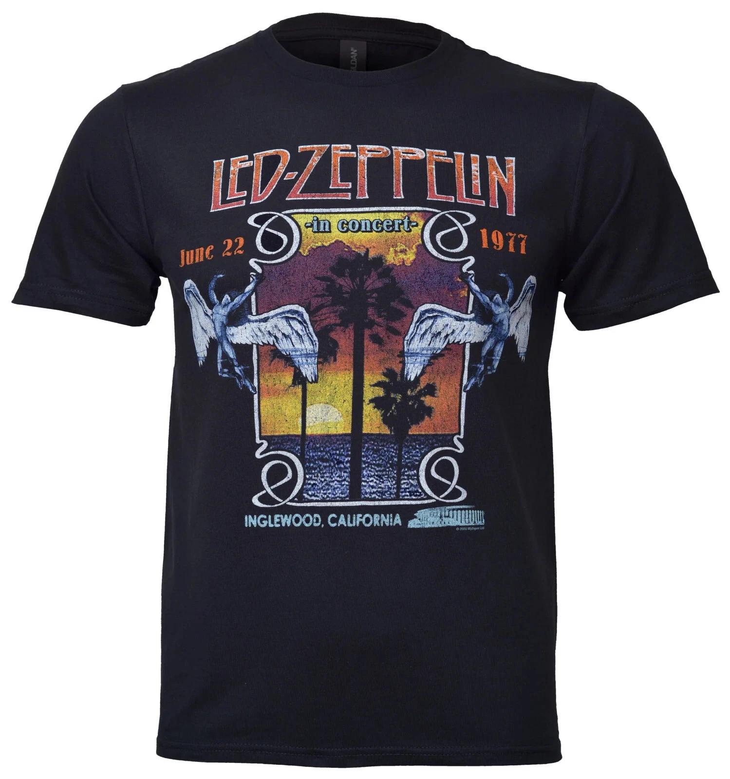 Official Led Zeppelin T Shirt Inglewood In Concert 77 Robert Plant New S To 2XL S