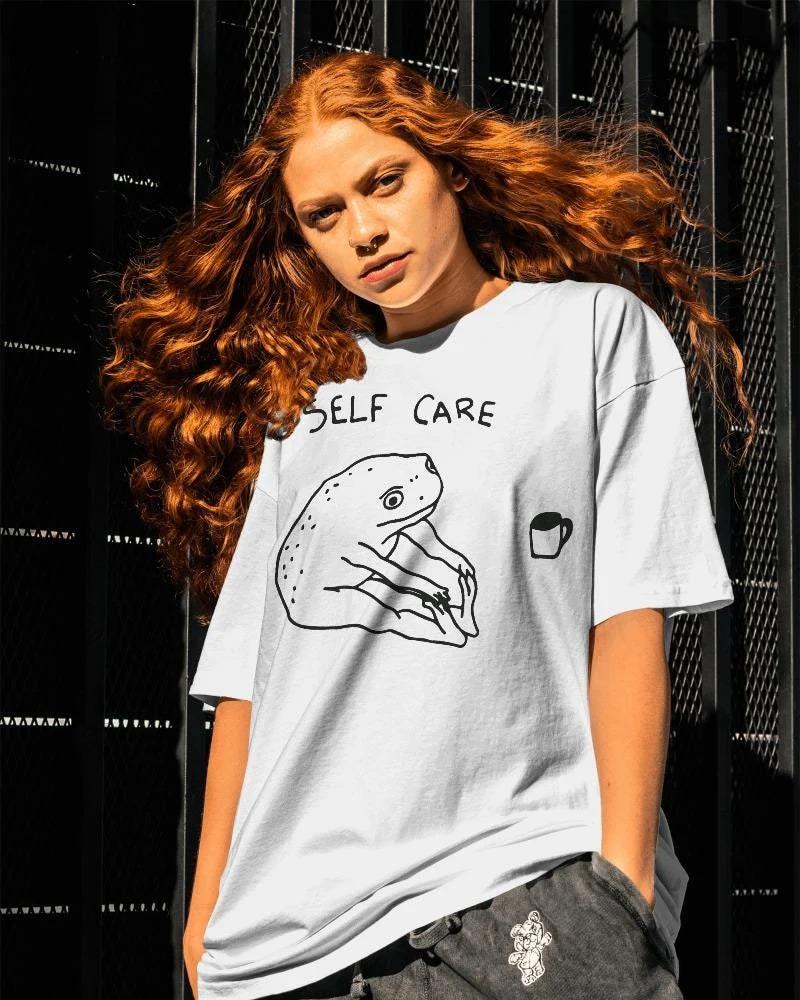 

Funny Frog Meme Pattern Printed Tshirt for Womens SpringSummer Fashion Trend Top Neutral Short Sleeve Comfortable Tshirt S