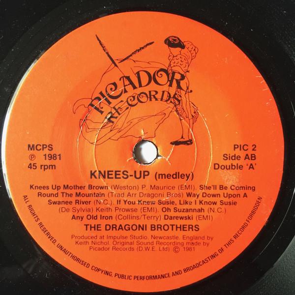 7inch Record DRAGONI BROTHERS - Knees-Up / Disco Viva! PIC2 Picador Records 1981 UK Soul/Funk Used