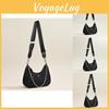 Classic Black Chain Bag For Women Stylish Hobo Shoulder Handbag With Waterproof Nylon