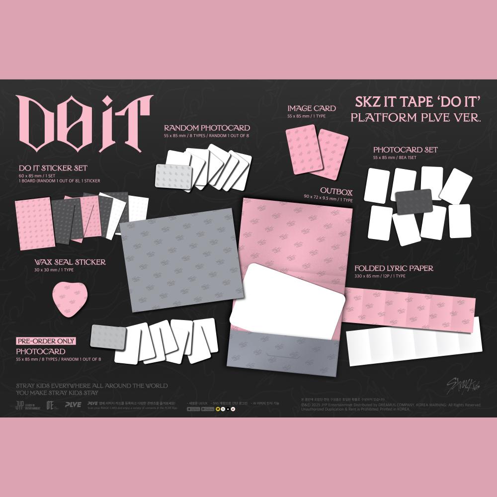 Pre-order Stray Kids SKZ IT TAPE DO IT Album Platform PLVE Ver. & SHOP POB