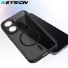 KEYSION Magnetic Phone Case for Xiaomi POCO C71 Silicone+PC Matte Translucent Clear Shockproof Back Cover for Redmi A5 4G 171mm