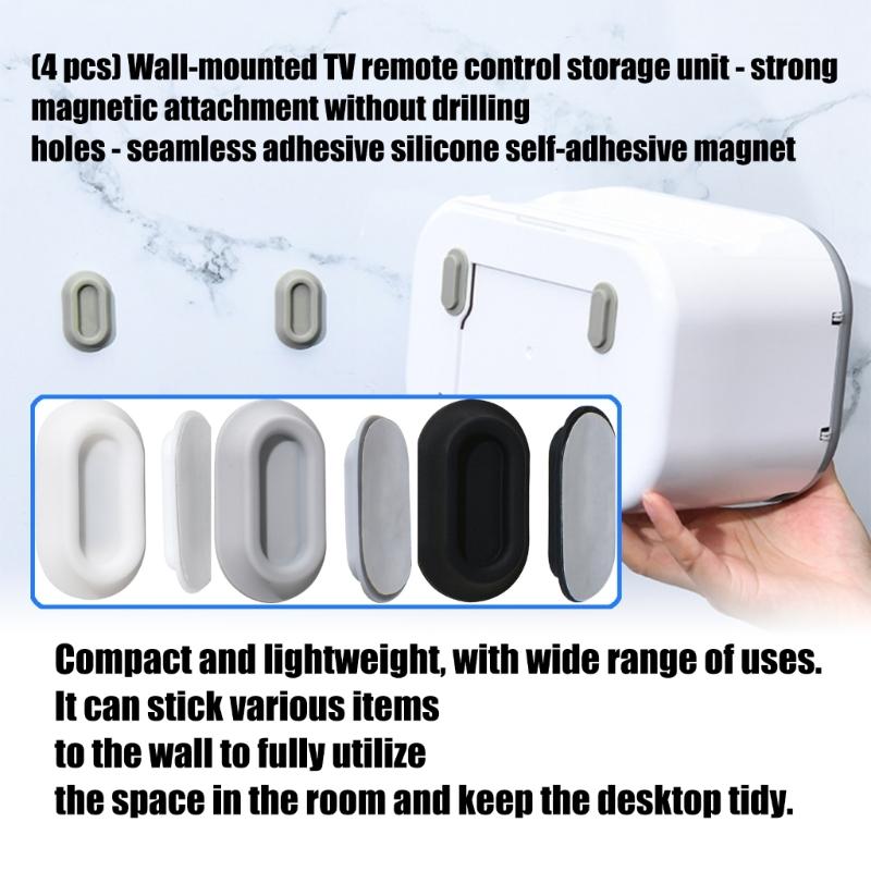 Pack of 4 Space Saving Silicone Remote Holder With Powerful Magnets Wall Mounting Storage Rack For Home Electronics