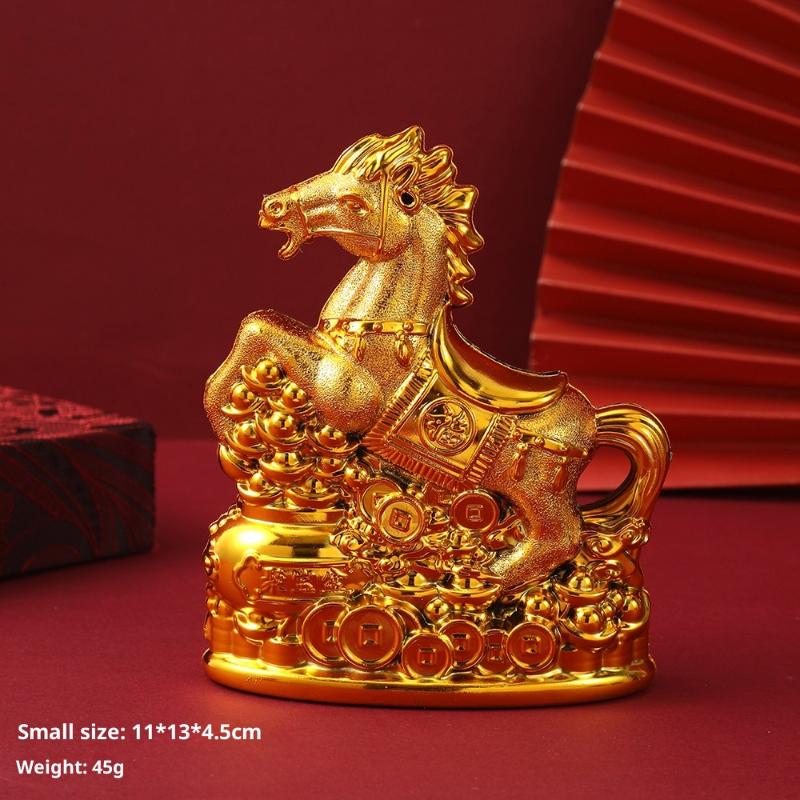 

Креативное украшение в виде лошади Счастливая Традиционная Домашняя Статуэтка Слиток Может Вращаться Домашнее Украшение Офисное Настольное Украшение A3