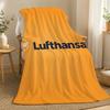 Lufthansa Mode Kuscheldecke 240g Flanelldecke, geeignet für Sofas, Betten, Büros, exquisite Geschenkdecken