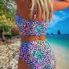 European and American Babes Plus Size Sexy Tight Backless Thin Bikini High Waist Thin Two-piece Set