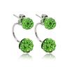 Fashionable Shamballa Diamond Ball Ceramic Double Earrings