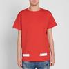 Off-White C/o Virgil Abloh Basic Striped Short Sleeve T-Shirt Men Tops Red OMAA002F161850102001