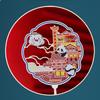 Chongqing Landmark Fan-shaped Metal Bookmark: Hongyadong Liziba Cultural Souvenir
