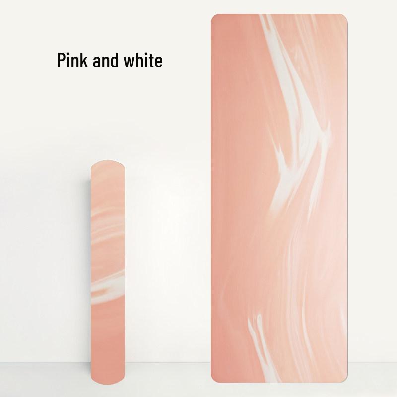 Rubber Color Block Swirl Yoga Mat - Non-slip, Sweat-absorbing, Wear-resistant, Shock Absorbing Fitness Mat 183x68cm-5mm