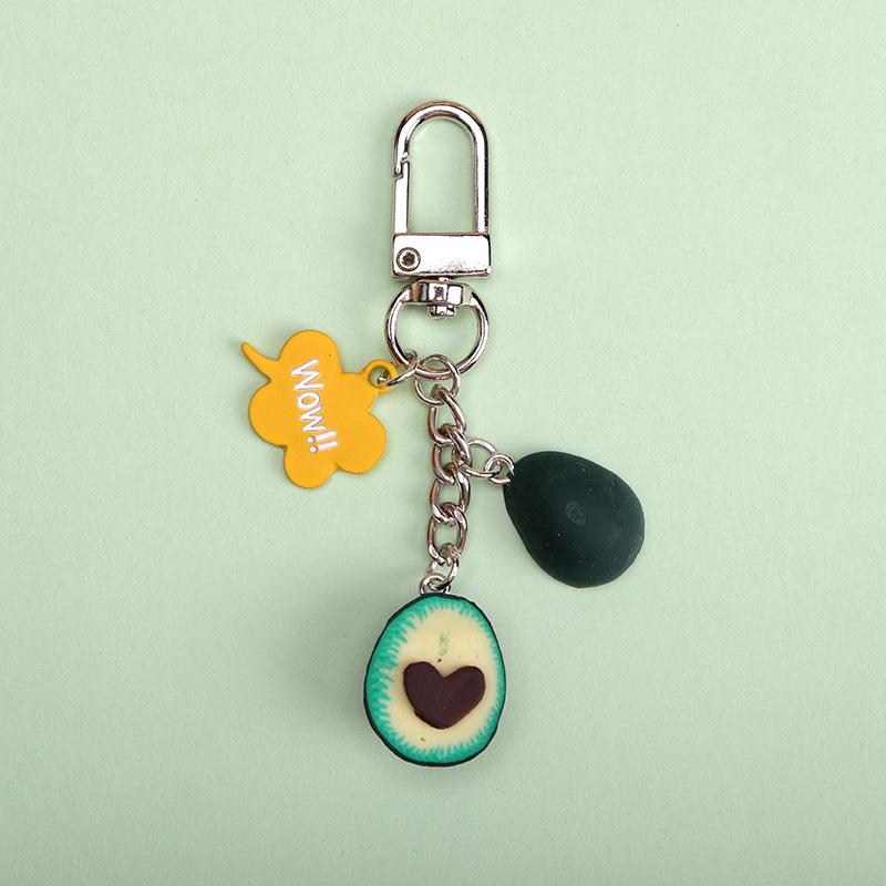 

Брелок для ключей с авокадо, автомобильные аксессуары, автомобильный кулон, автомобильный брелок, модные украшения, женская сумка, украшение, подарок