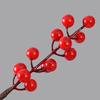 Simulation Fake Flower Three-Pronged Simulation Red Berry String, Christmas Holly Fruit Rich Fruit Diy Accessories