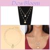 Oceaanstijl Schelpen Ketting Set Met Metalen Zeester En Parelketting Voor Vrouwen En Mannen