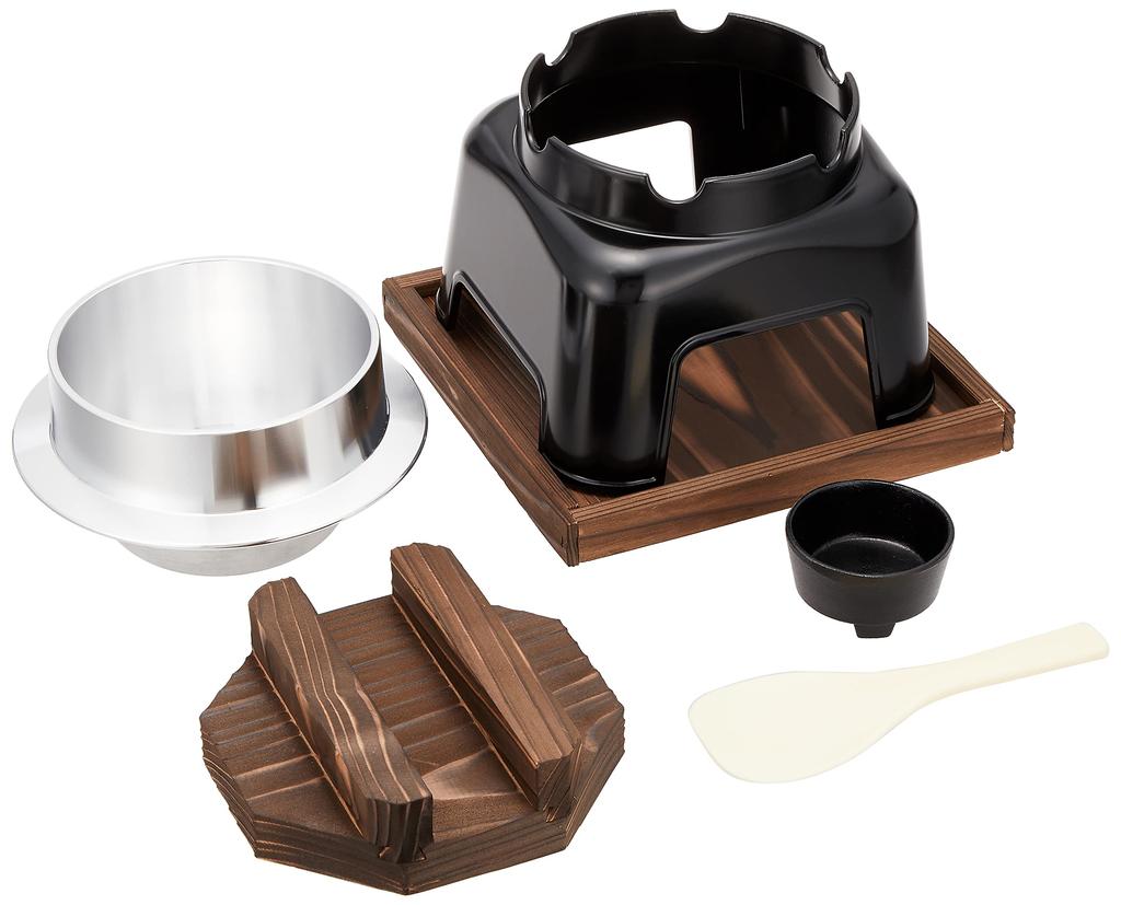 Endo Shoji TKG Tabletop Rice Kamameshi Delicious and Easy Cooking of Rice and Stockpiled Width X Depth X Height 195 X 195 X 215 Fuel Inner Diameter X