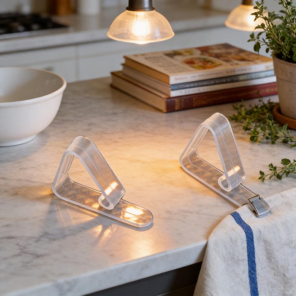 Transparent Triangle Tablecloth Clips With Non Slip Fixing For Home Dining And Party Use