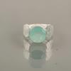 Aqua Chalcedony Gemstone 925 Sterling Silver Jewelry Ring For Mother's Day Gift RR-1-36
