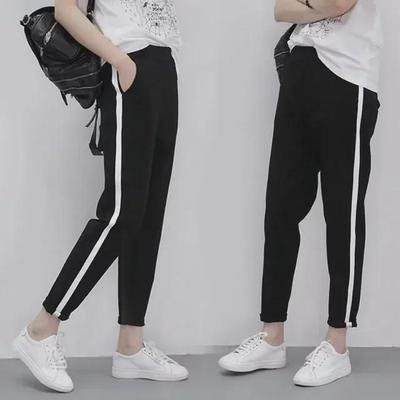 Pantaloni dell'uniforme scolastica unisex slim fit per studenti delle scuole medie con striscia