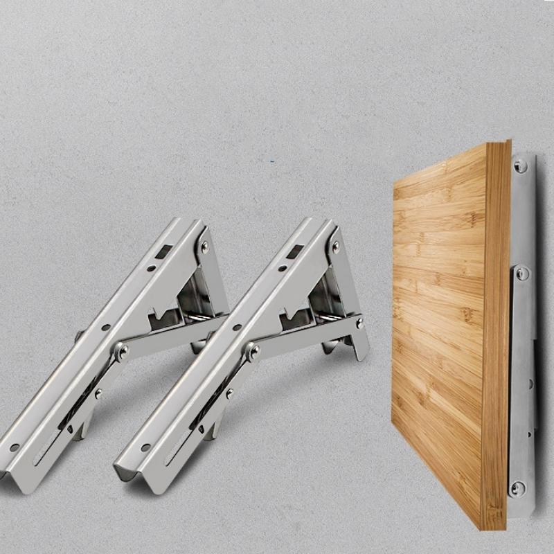 2/1Pcs Multiple Sizes Triangle Folding Angle Bracket Heavy Support Adjustable Wall Shelves Mounted Table Shelves Home Hardware