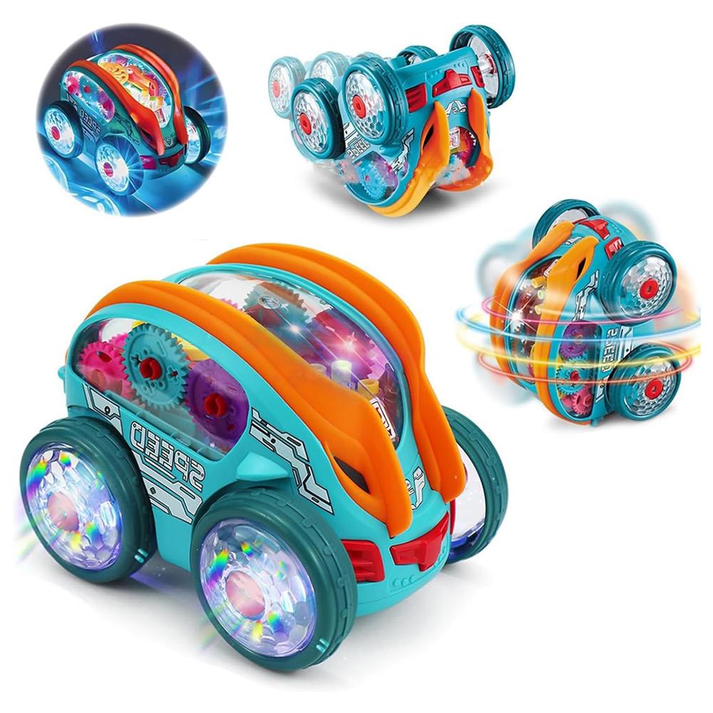 Model Car Electric Universal Stunt Truck Toy 360 Degree Rotating Colorful Light Music Vehicle Kids Birthday Xmas Toys Gifts