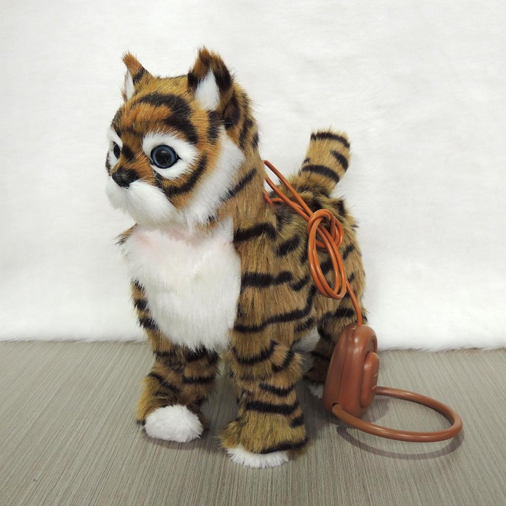 Robot Cat Electronic Plush Cat Singing Songs Dog Walk Electric Kitten Leash Control Music Cat Kids Children Animal Toy