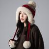 Autumn and Winter Hat Women's Cute Hairball Knitted Hat Ear Protection Warm Hat