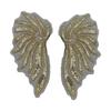 Pearlescent Applique Embroidered Wing Accessory Hand Sewn Sequins And Beads For Wedding Party Attire