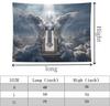 Majestätische Engelsflügel Kreuz Wandteppich Spirituelle Religiöse Wandbehang Heimdekor Christliche Kunst Polyester Polyester Druck