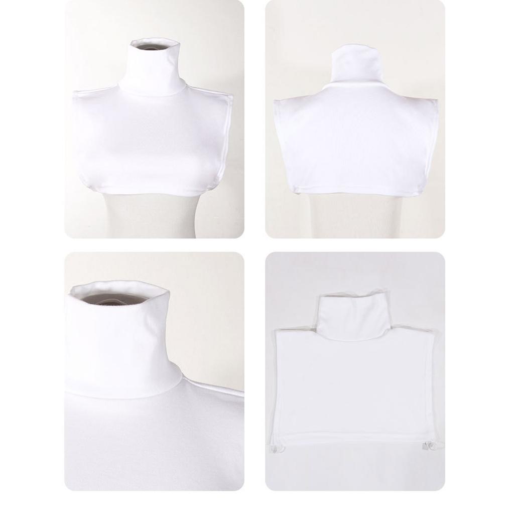 Faux Turtleneck Detachable Collar Solid Color Striped Half Top Mock Blouse Collar for Women and Men Stylish Layering