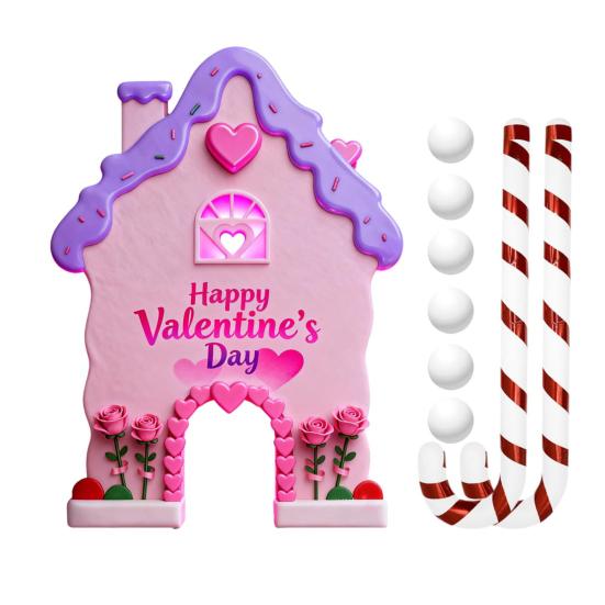 Lebkuchen Golfspiel Set Minigolfplatz mit Zuckerstangen Schläger und Bällen Weihnachtsfeier Spiel für Familie Indoor Zuhause Büro Spaß