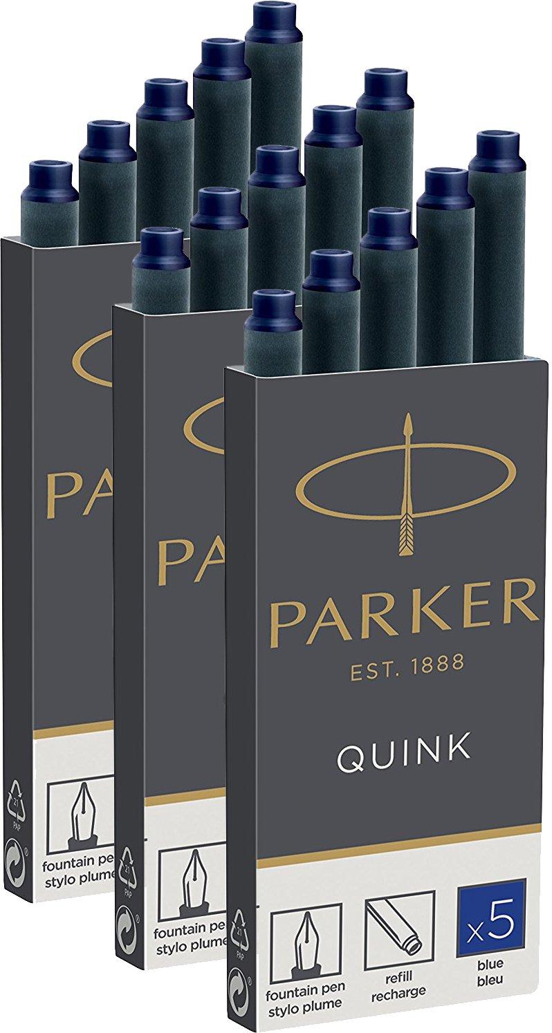 

Чорнильний картридж PARKER QUINK Blue 3 Box Set Box 5 1950384 (1 пляшка) синій