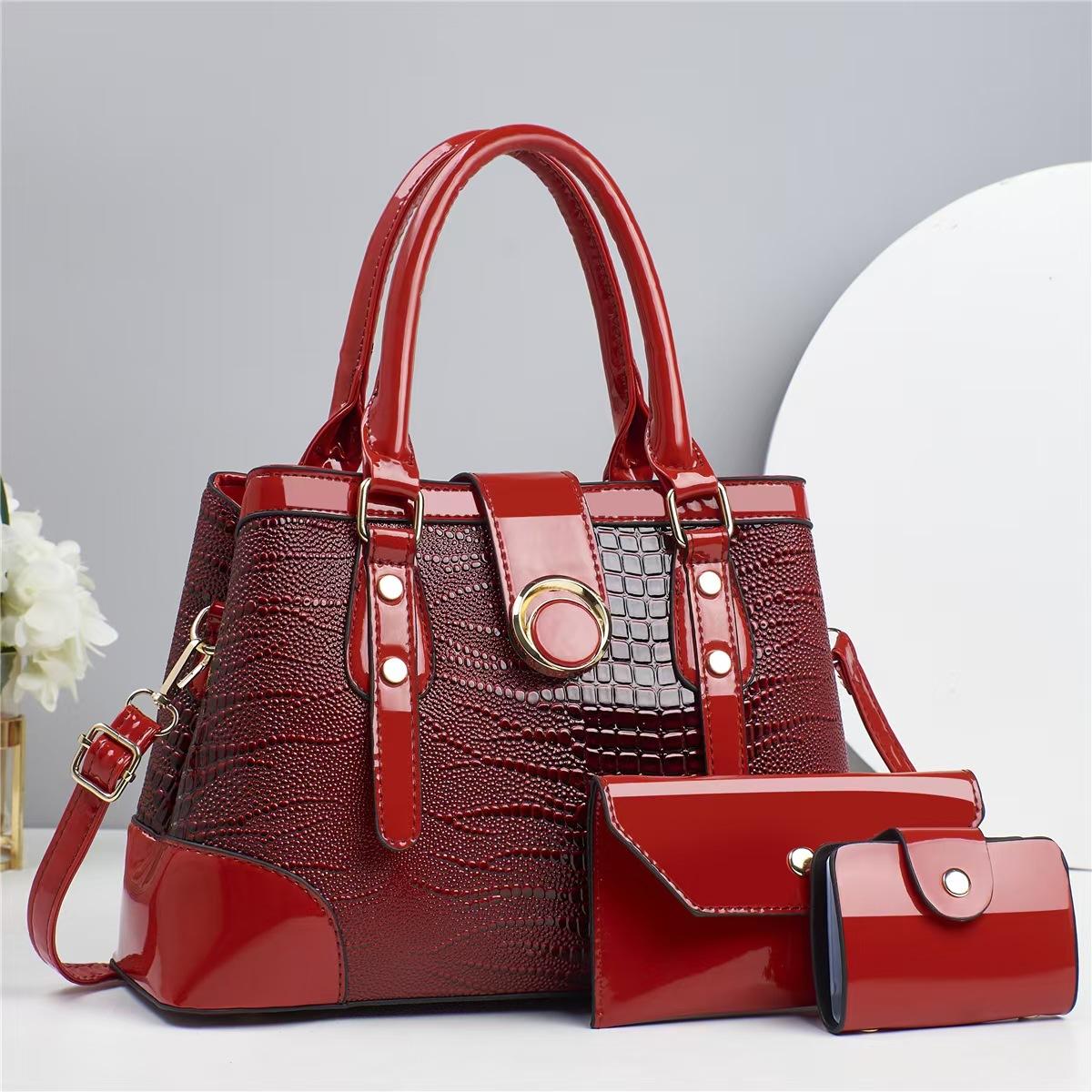 

Luxury 3piece Set Women Brand Purses and Handbags Faionable Shoulder Crossbody Bag Large Capacity Designer Commuting Tote Bag 32x13x22cm