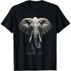 Elephant Drawing Motif Safari Animal Print Artwork Wildlife T Shirt