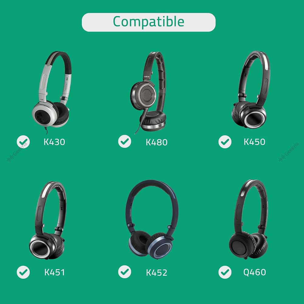 Geekria Cable Compatible Audio Cord Arker Game AKG K451, K452, Q460, K480, K450 Headphone Cable, ...