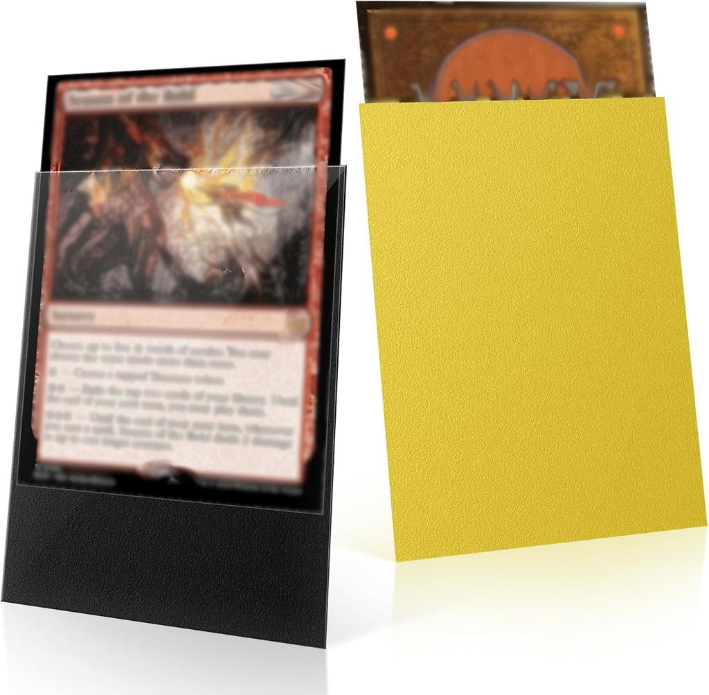 100 Pack Card Sleeves, Matte Dual Trading Card Sleeves with Opaque Back & Smooth Shuffle, Tear Resistant Card Protectors for TCG