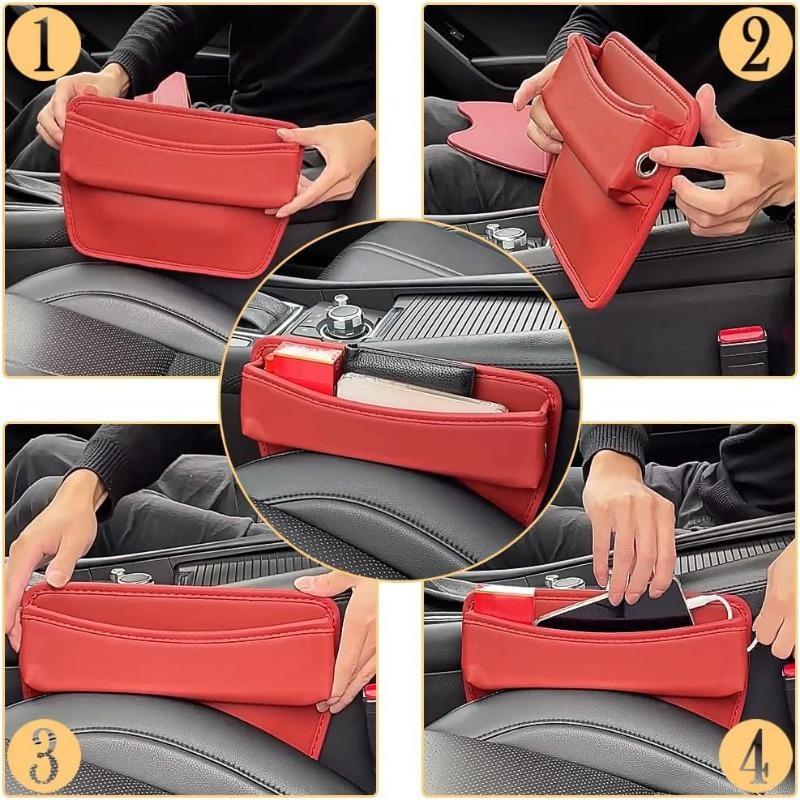 Universal Car Seat Gap Storage Box Auto Console Side Pocket Seat Crevice Organizer Car Interior Accessories Accesorios Para Auto