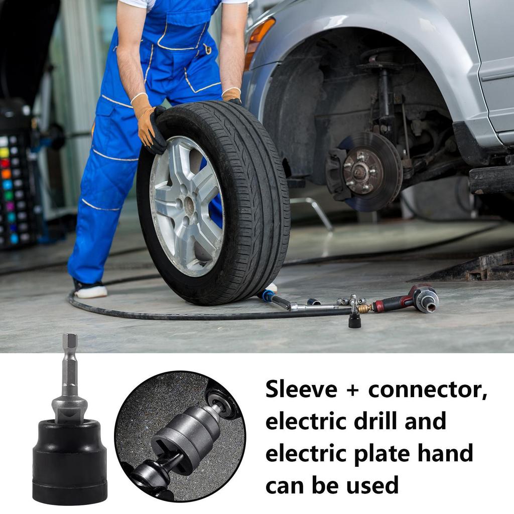 Jack Socket for Car Jack Socket Drill Adapter for Car Heavy Duty Labour Saving Tool Quick Connect Gear for Commuting Traveling